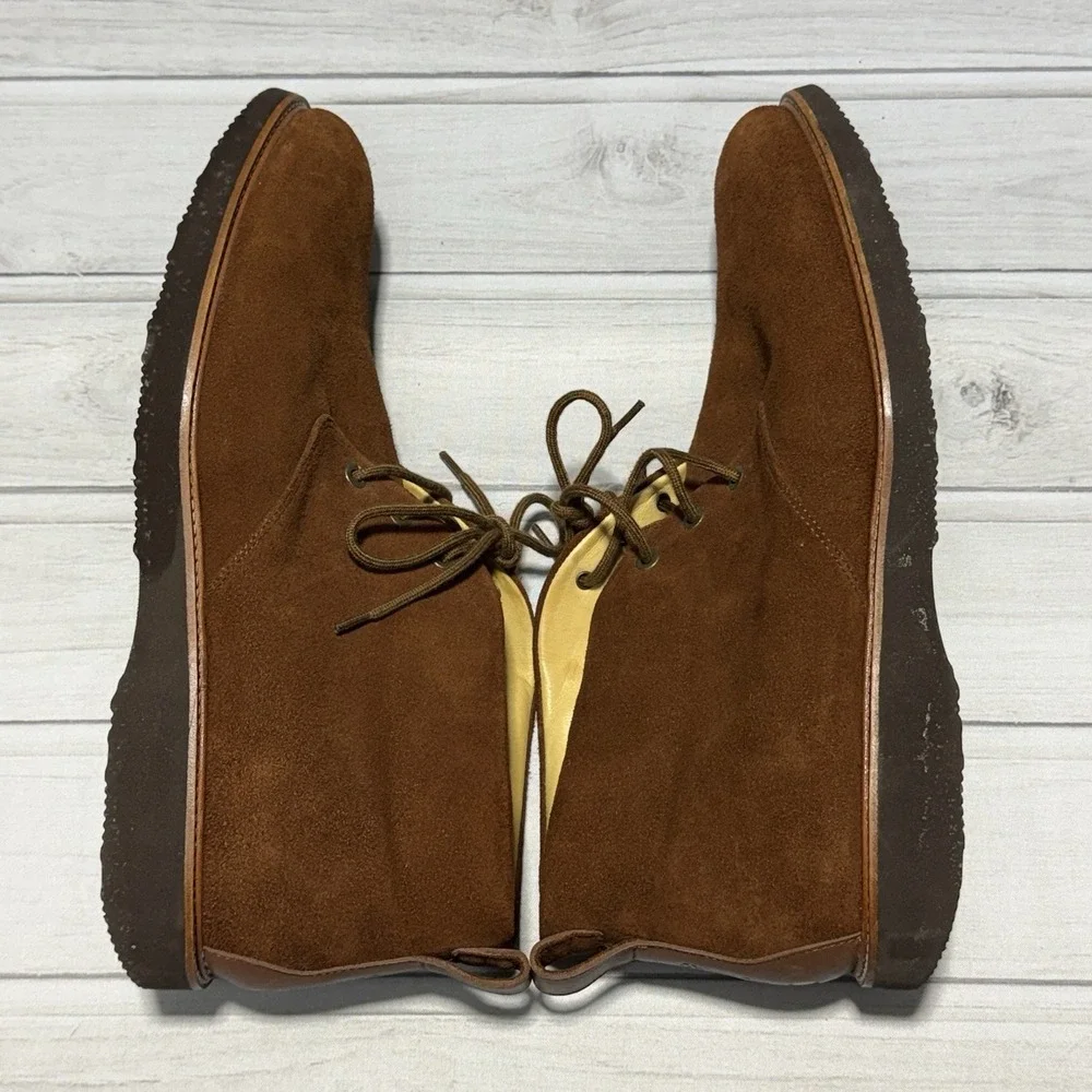 Samuel Hubbard Chukka Boots Men 13 Brown Suede Leather Vibram M2120-024